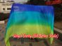 1 piece blue-aqua-yellow green 5 Mommes colorful belly dance silk veil 