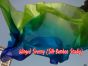 1 piece blue-aqua-yellow green 5 Mommes colorful belly dance silk veil 