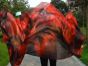 Velo de seda danza del vientre lava tie-dye