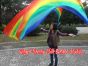 Velo poi de seda para danza del vientre rojo-amarillo-verde-cian-azul 2.7m*0.9m