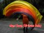 Velo poi de seda para danza del vientre Iluminación rayas largas 2.3m*0.9m