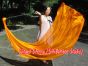 Velo poi de seda para danza del vientre naranja 2.3m*0.9m
