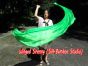 1 Piece green 2.3m (90") dance silk veil poi