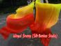 1 paar bauchtanz Fächerschleier gelb-orange-rot 1.5m