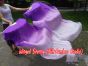1 pair 1.8m (71") purple fading belly dance silk fan veils