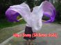1 pair 1.8m (71") purple fading belly dance silk fan veils