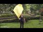 Seda Poi bandera de adoración 129 cm * 88 cm, amarillo
