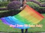 Seda Poi bandera de adoración 129 cm * 88 cm, Arco iris