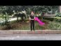 Seda Poi bandera de adoración 103 cm * 88 cm, rosado