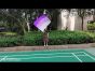 Seda Poi bandera de adoración 103 cm * 88 cm, violeta degradado B