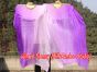 1 pair 1.1m (43") purple fading long side silk fan veils for kids