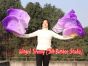 1 pair 1.1m (43") purple fading long side silk fan veils for kids
