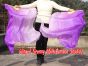 1 pair 1.1m (43") purple fading long side silk fan veils for kids