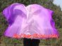1 pair 1.1m (43") purple fading long side silk fan veils for kids