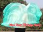 1 pair 1.1m (43") peacock green fading long side silk fan veils for kids