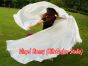 1 PIECE white half circle 8 Mommes belly dance silk veil