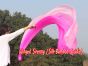 Velo poi de seda para danza del vientre rosado degradado rayas largas 2.3m*0.9m