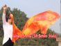 Seidenschleier-poi für bauchtanz Flamme 2.3m*0.9m