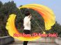 Media Luna Velo poi de seda para danza del vientre rojo-naranja-amarillo 1.8m*0.9m