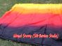 Tela de seda 100% negro-rojo-naranja-amarillo