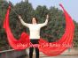 Velo poi de seda para danza del vientre rojo 2.3m*0.9m