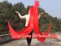 Velo poi de seda para danza del vientre rojo 2.3m*0.9m