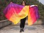Velo de seda danza del vientre Glamour rayas tie-dye