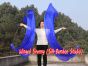 Velo poi de seda para danza del vientre azul 2.3m*0.9m