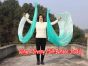 Velo poi de seda para danza del vientre verde pavo real degradado 2.3m*0.9m