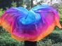 1 piece Iridescence tie-dye stripes 5 Mommes belly dance silk veil 