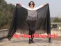 1 piece black 5 Mommes belly dance silk veil 