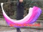 Seidenschleier-poi für bauchtanz weiß-rosa-lila 1.8m*0.9m