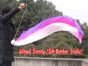 Seidenschleier-poi für bauchtanz weiß-rosa-lila 1.8m*0.9m