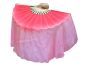 Slightly defected short silk flutter dance fans for practice, 30cm