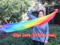 Seidenschleier-Poi für Bauchtanz Regenbogen 1.35m*0.6m