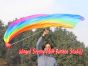 Velo poi de seda para danza del vientre Arco iris B 1.8m*0.9m