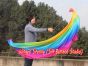 Velo poi de seda para danza del vientre Arco iris B 1.8m*0.9m