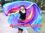1 PIECE Iridescence half circle 6 Mommes belly dance silk veil