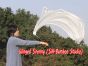 Velo poi de seda para danza del vientre blanco 1.35m*0.6m