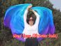 1 piece turquoise-blue-purple 5 Mommes colorful belly dance silk veil 