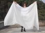 Velo de seda danza del vientre blanco 2.7m*1.4m
