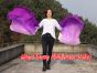1 pair 1.5m (59") white-purple belly dance silk fan veil