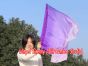 1pc 81cm (32") spinning silk flag poi for Worship & Praise, purple fading
