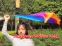 Seda Poi bandera de adoración 81 cm * 64 cm, Iridiscencia