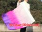 Seda Poi bandera de adoración 81 cm x 64 cm, blanco-rosado-violeta