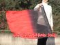 Seda Poi bandera de adoración 81 cm x 64 cm, negro-rojo
