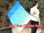 1 Stück 81 cm x 64 cm drehbarer Flaggen-Poi, weiß-pfau grüne-türkis-blau