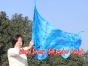 Seda Poi bandera de adoración 174cm x 88cm, Luna Azul