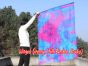 Seda Poi bandera de adoración 129 cm * 88 cm, Sueño Sirena