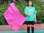 Seda Poi bandera de adoración 81 cm x 64 cm, rosa